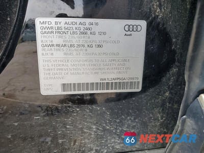 Zdjęcie 14 z 14 samochodu: 2016 AUDI Q5 PREMIUM PLUS VIN:WA1L2AFP5GA129979 - miniatura