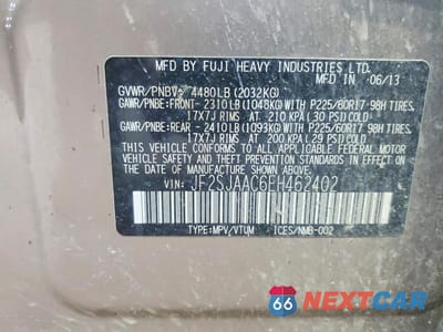 Zdjęcie 13 z 13 samochodu: 2014 SUBARU FORESTER 2.5I VIN:JF2SJAAC6EH462402 - miniatura
