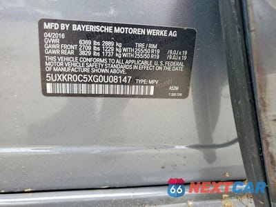Zdjęcie 12 z 12 samochodu: 2016 BMW X5 XDRIVE35I VIN:5UXKR0C5XG0U08147 - miniatura