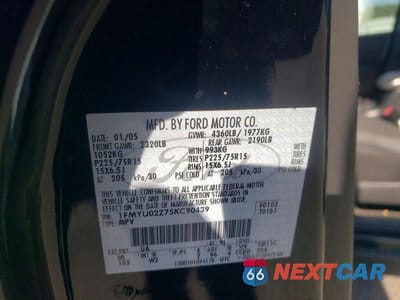 Zdjęcie 13 z 13 samochodu: 2005 FORD ESCAPE XLS VIN:1FMYU02Z75KC90439 - miniatura