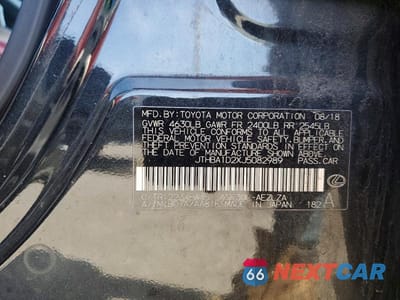 Zdjęcie 12 z 12 samochodu: 2018 LEXUS IS 300 BASE VIN:JTHBA1D2XJ5082989 - miniatura