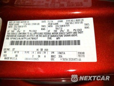 Zdjęcie 14 z 14 samochodu: 2015 FORD ESCAPE TITANIUM VIN:1FMCU9J97FUA78937 - miniatura