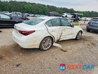 Trzecie zdjęcie samochodu z tyłu: 2018 INFINITI Q50 3.0T LUXE VIN:JN1EV7AP1JM351895 - miniatura
