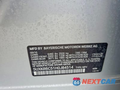 Zdjęcie 13 z 13 samochodu: 2017 BMW X5 XDRIVE50I VIN:5UXKR6C51H0J84514 - miniatura