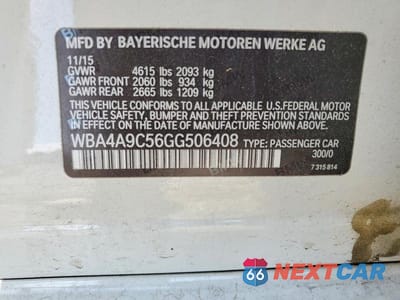 Zdjęcie 12 z 12 samochodu: 2016 BMW 428 I GRAN COUPE SULEV VIN:WBA4A9C56GG506408 - miniatura