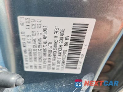 Zdjęcie 12 z 12 samochodu: 2012 HONDA CR-V EXL VIN:JHLRM4H70CC020758 - miniatura