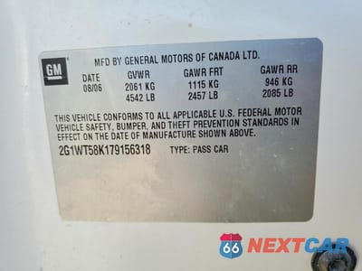 Zdjęcie 12 z 12 samochodu: 2007 CHEVROLET IMPALA LT VIN:2G1WT58K179156318 - miniatura