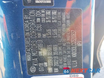 Zdjęcie 12 z 12 samochodu: 2018 KIA NIRO LX VIN:KNDCB3LC1J5210657 - miniatura