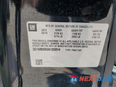 Zdjęcie 12 z 12 samochodu: 2010 CHEVROLET IMPALA LT VIN:2G1WB5EK0A1233614 - miniatura
