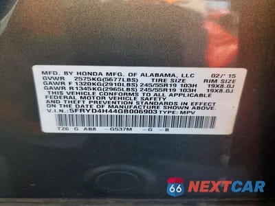 Zdjęcie 13 z 13 samochodu: 2016 ACURA MDX TECHNOLOGY VIN:5FRYD4H44GB006903 - miniatura