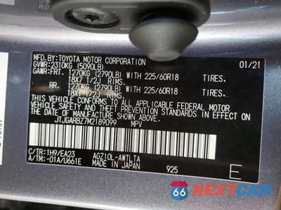 Zdjęcie 12 z 12 samochodu: 2021 LEXUS NX 300 BASE VIN:JTJGARBZ7M2189099 - miniatura