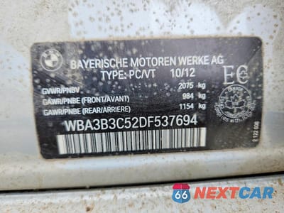Zdjęcie 12 z 12 samochodu: 2013 BMW 328 XI VIN:WBA3B3C52DF537694 - miniatura
