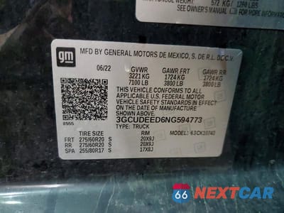 Zdjęcie 12 z 12 samochodu: 2022 CHEVROLET SILVERADO K1500 RST VIN:3GCUDEED6NG594773 - miniatura