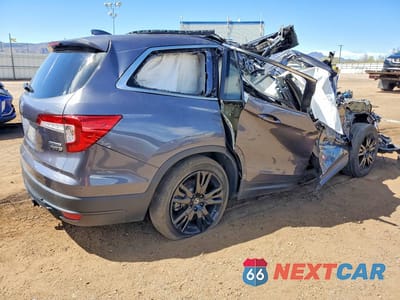 Trzecie zdjęcie samochodu z tyłu: 2022 HONDA PILOT SE VIN:5FNYF6H29NB014689 - miniatura