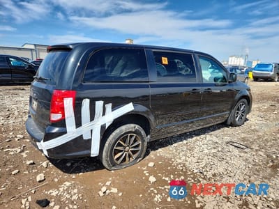 Trzecie zdjęcie samochodu z tyłu: 2016 DODGE GRAND CARAVAN SE VIN:2C4RDGBG9GR182568 - miniatura