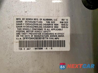 Zdjęcie 13 z 13 samochodu: 2014 ACURA MDX VIN:5FRYD4H28EB018774 - miniatura