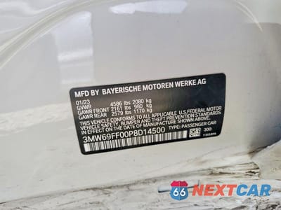 Zdjęcie 13 z 13 samochodu: 2023 BMW 330I VIN:3MW69FF00P8D14500 - miniatura