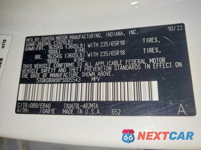 Zdjęcie 13 z 13 samochodu: 2023 TOYOTA HIGHLANDER XLE VIN:5TDKDRAHXPS005543 - miniatura