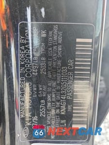 Zdjęcie 12 z 12 samochodu: 2016 KIA OPTIMA LX VIN:KNAGT4L32G5111033 - miniatura