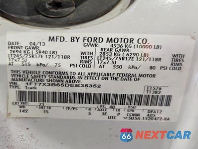 Zdjęcie 12 z 12 samochodu: 2013 FORD F350 SUPER DUTY VIN:1FT7X3B65DEB35352 - miniatura