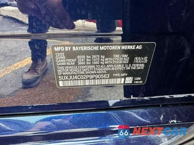 Zdjęcie 10 z 10 samochodu: 2023 BMW X5 M50I VIN:5UXJU4C02P9P90563 - miniatura