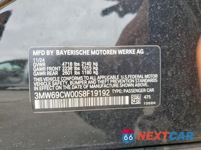 Zdjęcie 12 z 12 samochodu: 2025 BMW 330I VIN:3MW69CW00S8F19192 - miniatura