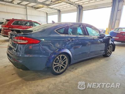 Trzecie zdjęcie samochodu z tyłu: 2019 FORD FUSION SEL VIN:3FA6P0CD1KR107202 - miniatura