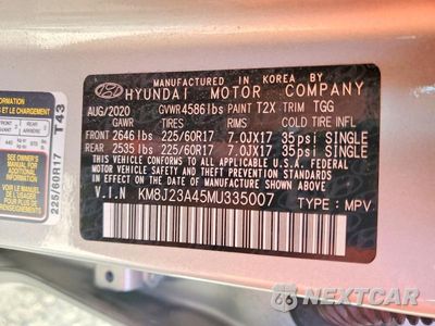 Zdjęcie 14 z 14 samochodu: 2021 HYUNDAI TUCSON SE VIN:KM8J23A45MU335007 - miniatura