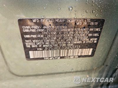 Zdjęcie 14 z 14 samochodu: 2016 SUBARU FORESTER 2.5I PREMIUM VIN:JF2SJADC2GH450732 - miniatura