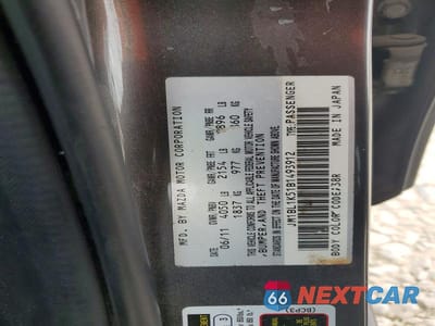 Zdjęcie 12 z 12 samochodu: 2011 MAZDA 3 S VIN:JM1BL1K51B1493912 - miniatura