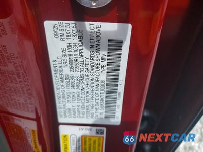 Zdjęcie 13 z 13 samochodu: 2026 HONDA CR-V EXL VIN:5J6RS4H71TL002038 - miniatura