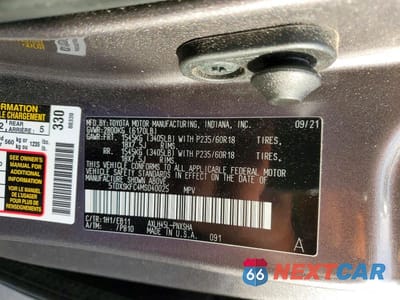 Zdjęcie 13 z 13 samochodu: 2021 TOYOTA SIENNA XSE 7-PASSENGER VIN:5TDXSKFC4MS040025 - miniatura