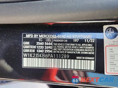 Zdjęcie 12 z 12 samochodu: 2023 MERCEDES-BENZ CLS 450 4MATIC VIN:W1K2J5KB6PA111289 - miniatura