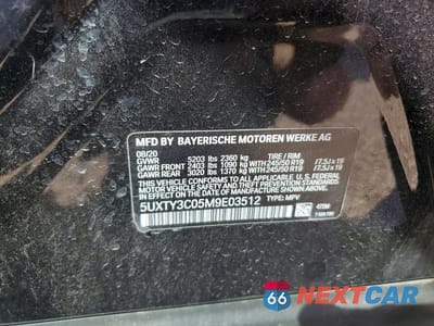 Zdjęcie 13 z 13 samochodu: 2021 BMW X3 SDRIVE30I VIN:5UXTY3C05M9E03512 - miniatura