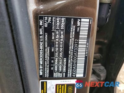 Zdjęcie 12 z 12 samochodu: 2016 MERCEDES-BENZ GLE 350 4MATIC VIN:4JGDA5HB0GA733912 - miniatura