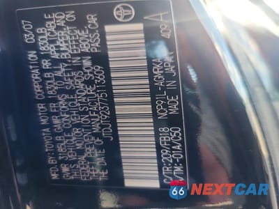 Zdjęcie 12 z 12 samochodu: 2007 TOYOTA YARIS BASE VIN:JTDJT923775113609 - miniatura