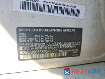 Zdjęcie 13 z 13 samochodu: 2014 BMW 328 XI SULEV VIN:WBA3B5C53EP541602 - miniatura