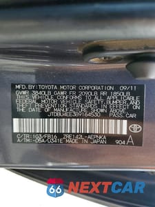 Zdjęcie 12 z 12 samochodu: 2011 TOYOTA COROLLA LE VIN:JTDBU4EE3B9164530 - miniatura