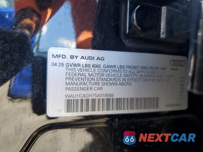 Zdjęcie 12 z 12 samochodu: 2025 AUDI A6 E-TRON PREMIUM 55 VIN:WAU1CAGH7SA019068 - miniatura