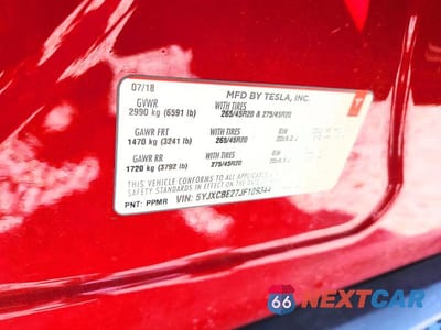 Zdjęcie 14 z 14 samochodu: 2018 TESLA MODEL X VIN:5YJXCBE27JF109344 - miniatura