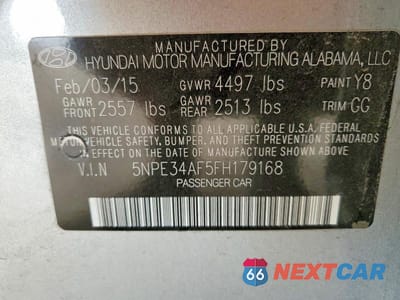 Zdjęcie 12 z 12 samochodu: 2015 HYUNDAI SONATA LIMITED VIN:5NPE34AF5FH179168 - miniatura