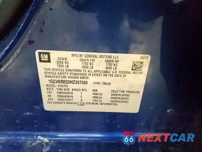 Zdjęcie 13 z 13 samochodu: 2017 CHEV SILVERADO VIN:1GCVKREC8HZ397309 - miniatura