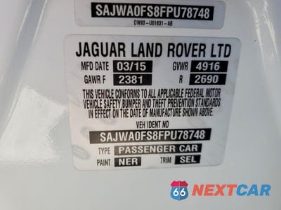 Zdjęcie 12 z 12 samochodu: 2015 JAGUAR XF 2.0T PREMIUM VIN:SAJWA0FS8FPU78748 - miniatura