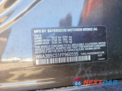 Zdjęcie 12 z 12 samochodu: 2015 BMW 328 XI SULEV VIN:WBA3B5C51FF960555 - miniatura