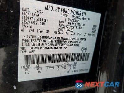 Zdjęcie 14 z 14 samochodu: 2025 FORD MUSTANG MACH-E PREMIUM VIN:3FMTK3R43SMA50322 - miniatura