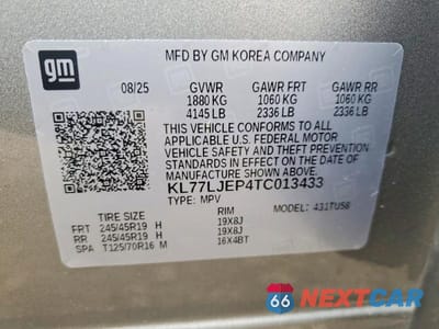 Zdjęcie 12 z 12 samochodu: 2026 CHEVROLET TRAX 2RS VIN:KL77LJEP4TC013433 - miniatura