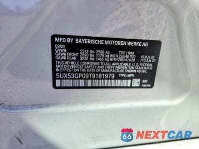 Zdjęcie 13 z 13 samochodu: 2026 BMW X3 30 XDRIVE VIN:5UX53GP09T9181979 - miniatura