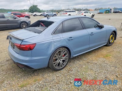 Trzecie zdjęcie samochodu z tyłu: 2022 AUDI S4 PREMIUM PLUS VIN:WAUB4AF46NA036271 - miniatura