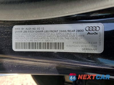 Zdjęcie 12 z 12 samochodu: 2012 AUDI A7 PREMIUM PLUS VIN:WAUYGAFC8CN133728 - miniatura