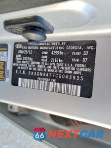 Zdjęcie 13 z 13 samochodu: 2012 KIA OPTIMA EX VIN:5XXGN4A77CG043935 - miniatura